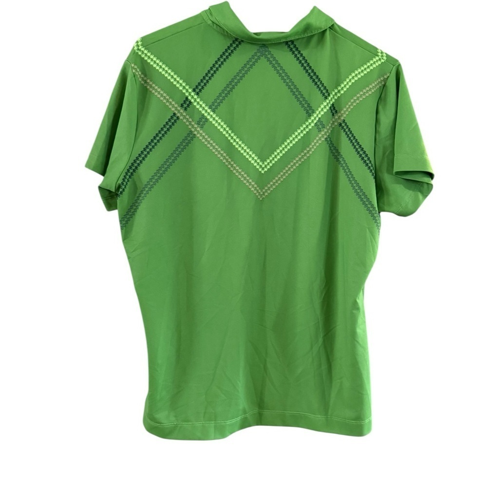 Nike Green Polo Short Sleeve Fitted Top - Picture 9 of 9